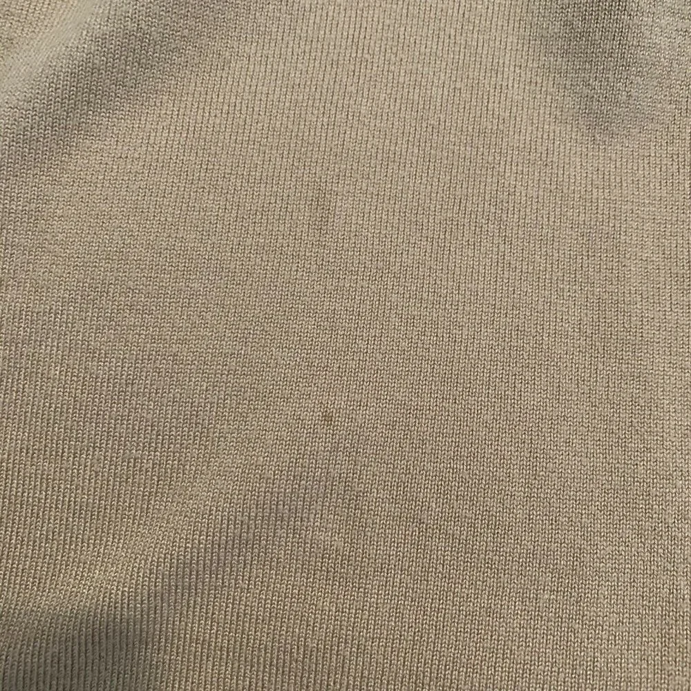 INC tan brown lace-up v-neck 3/4 sleeve sweater